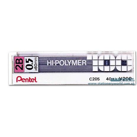 Pentel Hipolymer Pencil Lead B/2B 0.5mm C205